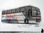 Busscar Jum Buss 380 / Volvo B10M / Chilebus - Dibujo: José Salinas