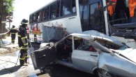 El impacto entre dos vehículos particulares y un bus interprovincial ocurrió cerca de...