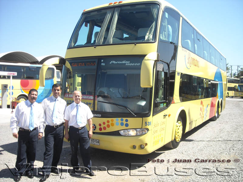 Marcopolo Paradiso 1800DD / Scania K420 / Romani - Conductores: Jorge Quiñones - Nestor Sagle - Asistente Sr. Danilo Barraza