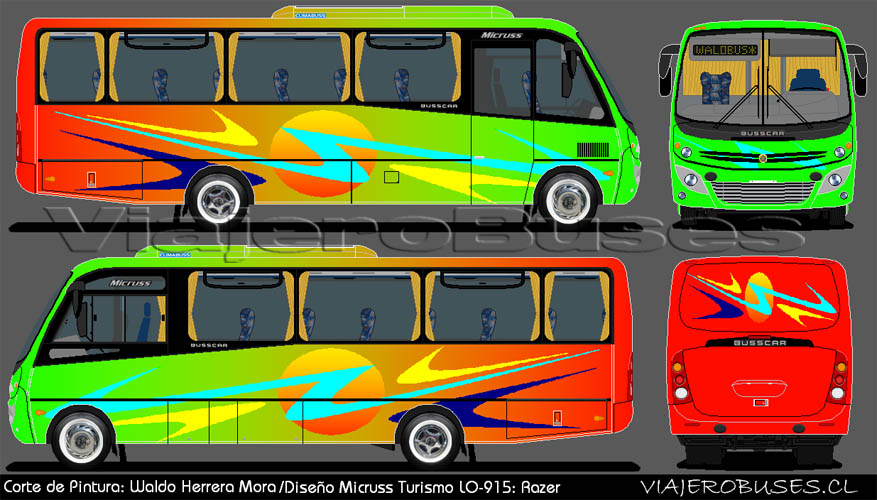 Busscar Micruss / Mercedes Benz LO-915 / Turismo - Diseño: Waldo Herrera