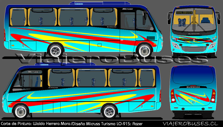 Busscar Micruss / Mercedes Benz LO-915 / Turismo - Diseño: Waldo Herrera