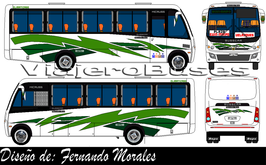 Busscar Micruss / Mercedes Benz LO-915 / Turismo - Diseño: Fernando Morales