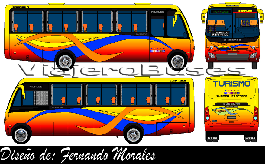 Busscar Micruss / Mercedes Benz LO-915 / Turismo - Diseño: Fernando Morales