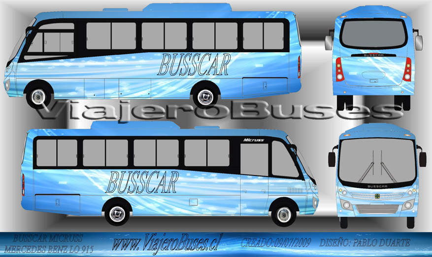 Busscar Micruss / Mercedes Benz LO-915 / Turismo - Diseño: Pablo Duarte