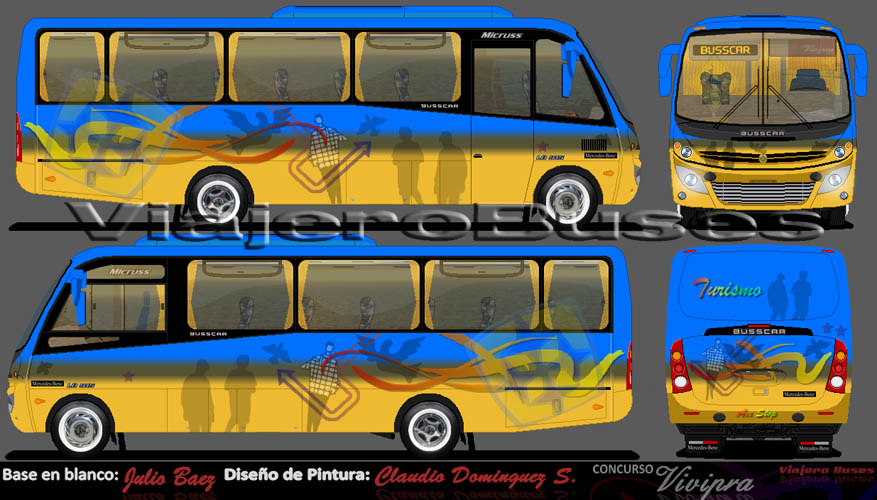 Busscar Micruss / Mercedes Benz LO-915 / Turismo - Diseño: Claudio Dominguez