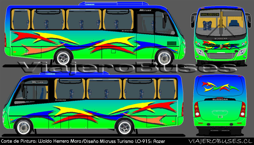 Busscar Micruss / Mercedes Benz LO-915 / Turismo - Diseño: Waldo Herrera