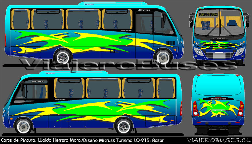 Busscar Micruss / Mercedes Benz LO-915 / Turismo - Diseño: Waldo Herrera