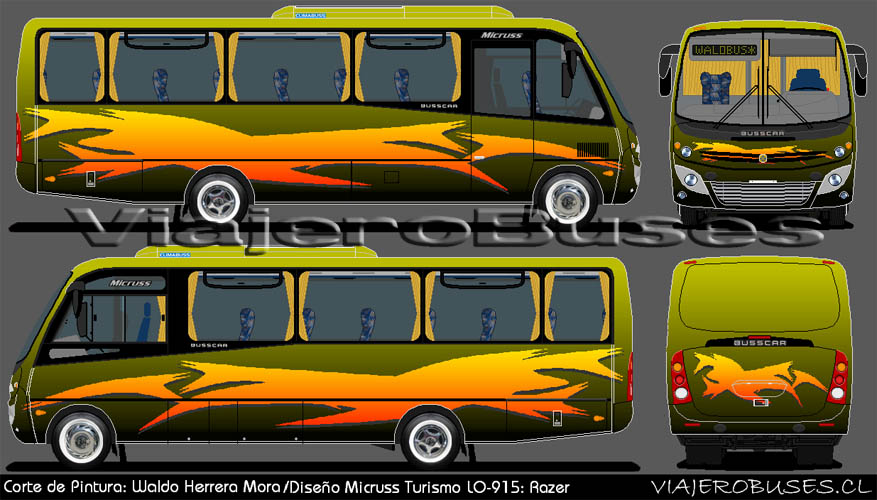 Busscar Micruss / Mercedes Benz LO-915 / Turismo - Diseño: Waldo Herrera