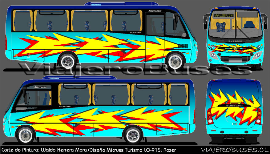 Busscar Micruss / Mercedes Benz LO-915 / Turismo - Diseño: Waldo Herrera