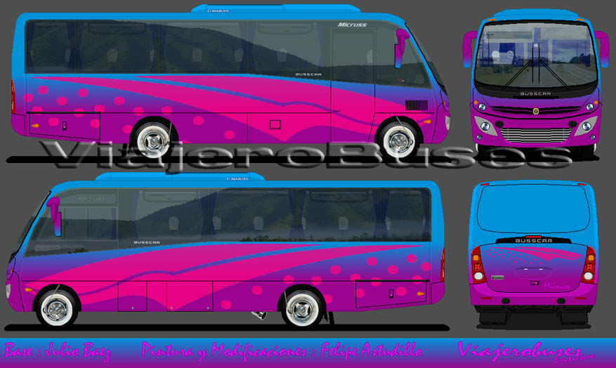 Busscar Micruss / Mercedes Benz LO-915 / Turismo - Diseño: Felipe Astudillo