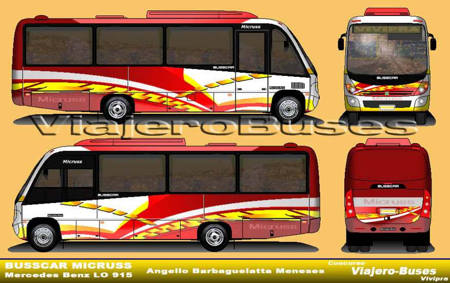 Busscar Micruss / Mercedes Benz LO-915 / Turismo - Diseño: Angello Barbaguelatta