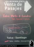 Aviso Publicitario Talca Paris y Londres / Proximo Servicio Talca - Chillan - Concepcion