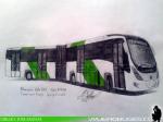 Marcopolo Viale BRT / Volvo B340M / Transantiago - Dibujo: José Salinas