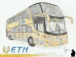 Marcopolo Paradiso G7 1800DD / Scania K400 / ETM - Dibujo: Daniel Contreras