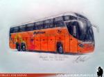 Mascarello Roma 370 / Volvo B420R / Pullman Bus Los Libertadores - Dibujo: José Salinas